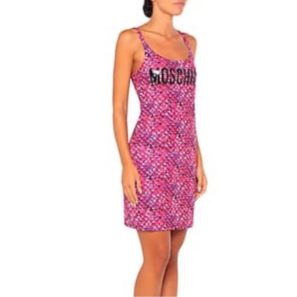 Moschino Pink and Purple Scaled Dress